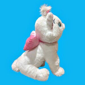 Disney Store MARIE Aristocats Plush Pink Bow White Kitty Cat 13" Stuffed Animal